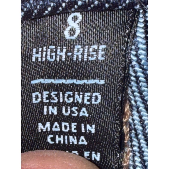 White House Black Market WHBM High-Rise Mariner Wide Leg Jeans Sailor Dark Sz 8 - Picture 9 of 15